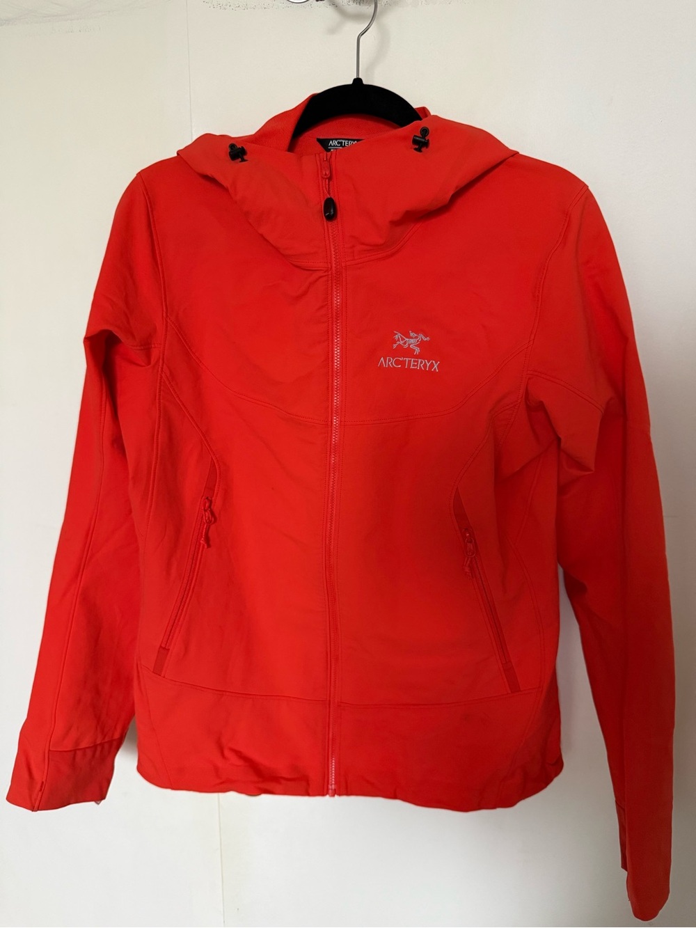 Arc'teryx Women's Bright Red Hooded Softshell Jacket